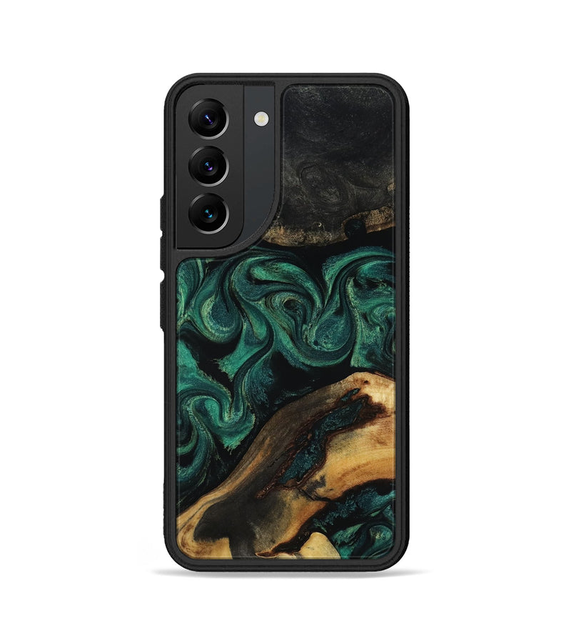 Galaxy S22 Wood Phone Case - Vicky (Green, 818190)