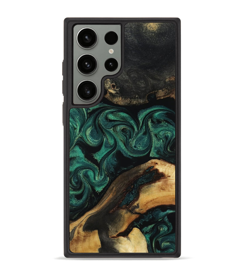 Galaxy S23 Ultra Wood Phone Case - Vicky (Green, 818190)