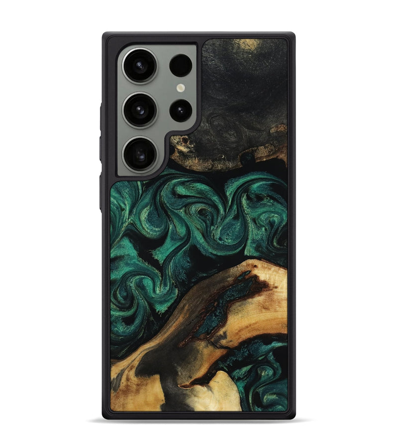Galaxy S24 Ultra Wood Phone Case - Vicky (Green, 818190)