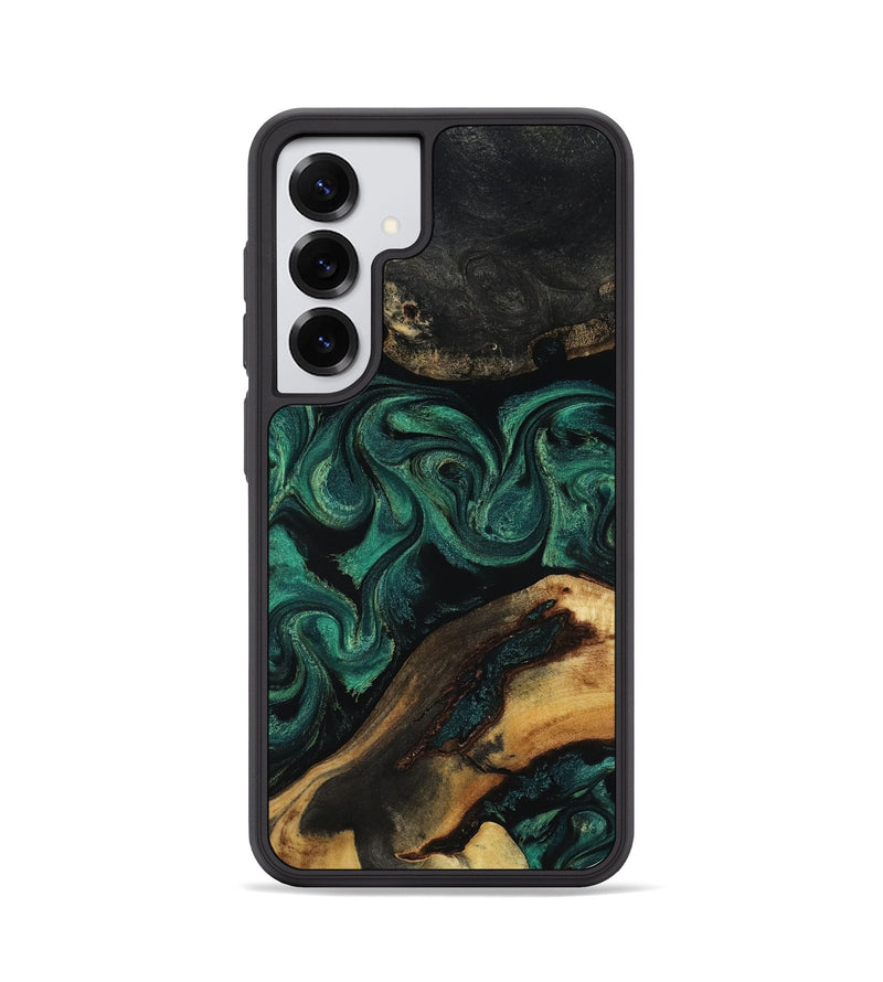 Galaxy S25 Wood Phone Case - Vicky (Green, 818190)