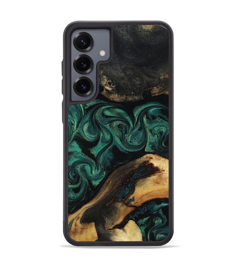 Galaxy S25 Plus Wood Phone Case - Vicky (Green, 818190)