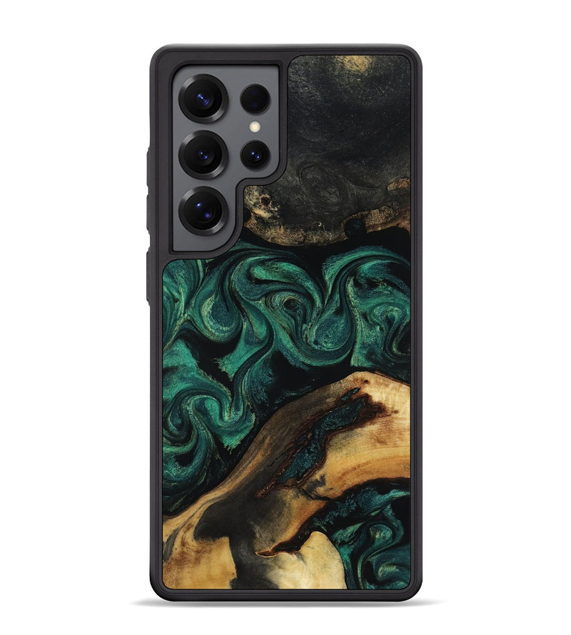 Galaxy S25 Ultra Wood Phone Case - Vicky (Green, 818190)