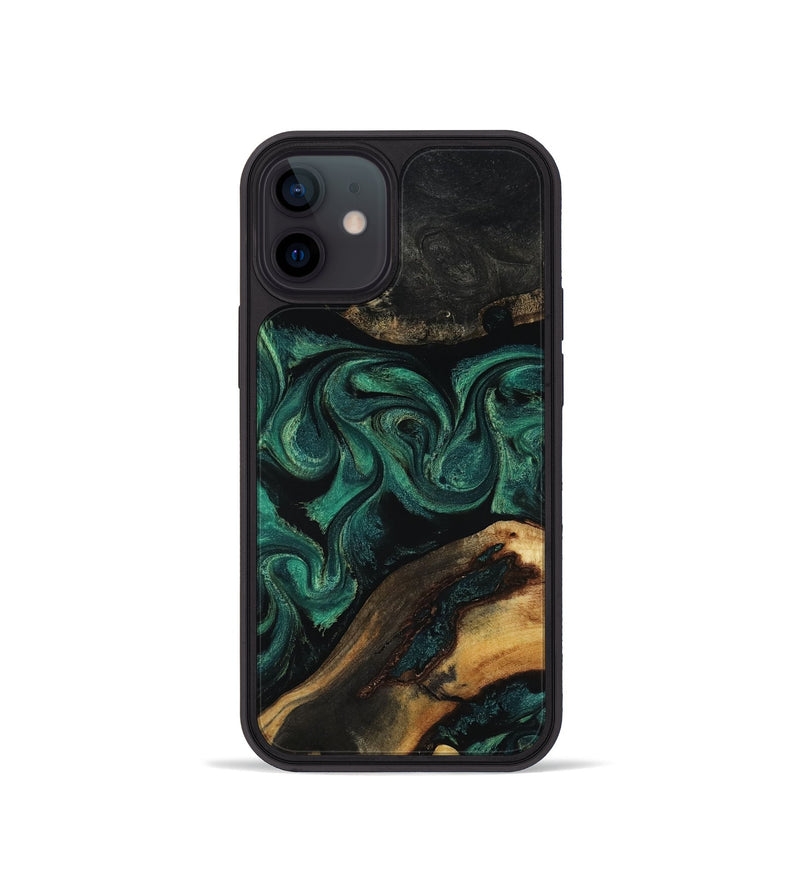 iPhone 12 mini Wood Phone Case - Vicky (Green, 818190)