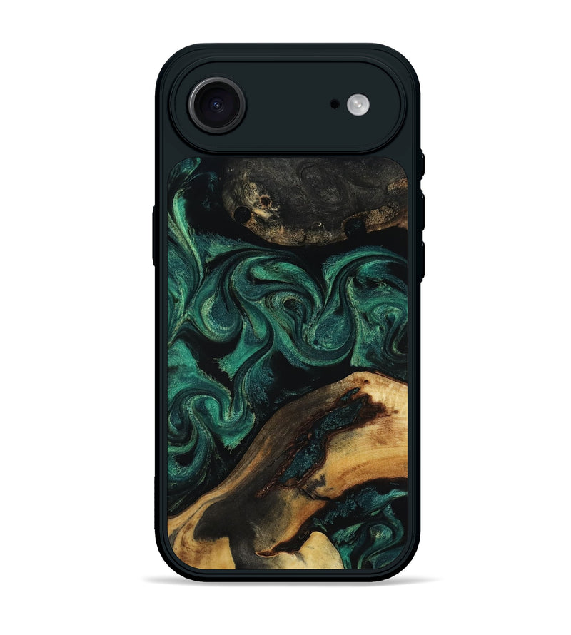iPhone 17 Air Wood Phone Case - Vicky (Green, 818190)