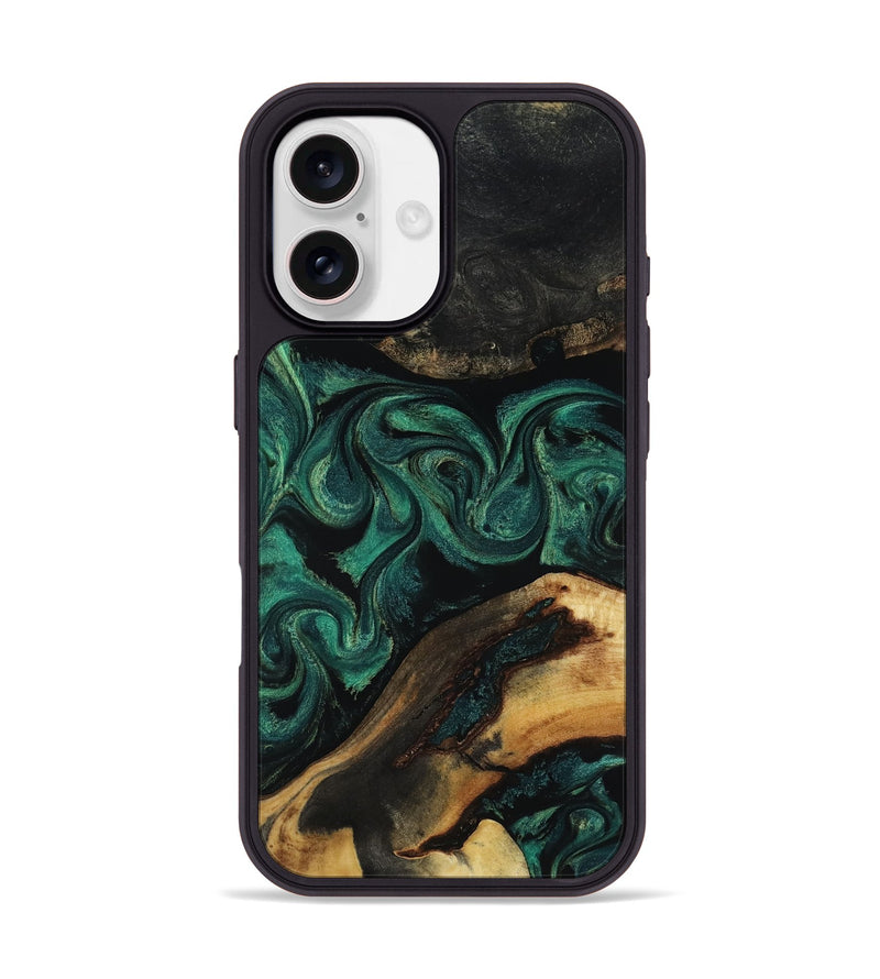 iPhone 17 Wood Phone Case - Vicky (Green, 818190)