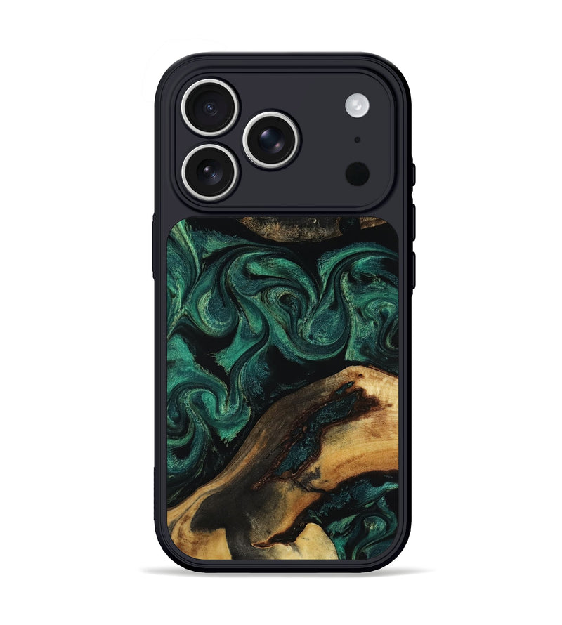 iPhone 17 Pro Wood Phone Case - Vicky (Green, 818190)