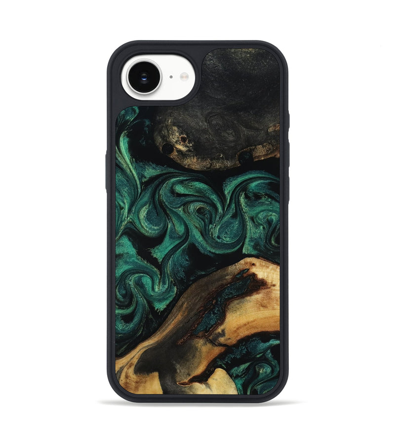 iPhone 17e Wood Phone Case - Vicky (Green, 818190)