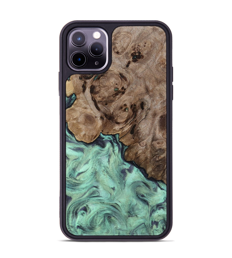 iPhone 11 Pro Max Wood Phone Case - Marcie (Green, 818191)