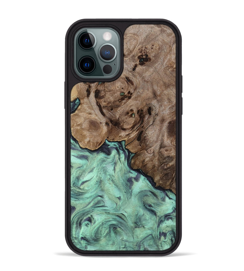 iPhone 12 Pro Max Wood Phone Case - Marcie (Green, 818191)