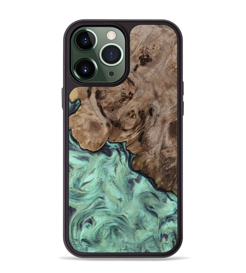 iPhone 13 Pro Max Wood Phone Case - Marcie (Green, 818191)