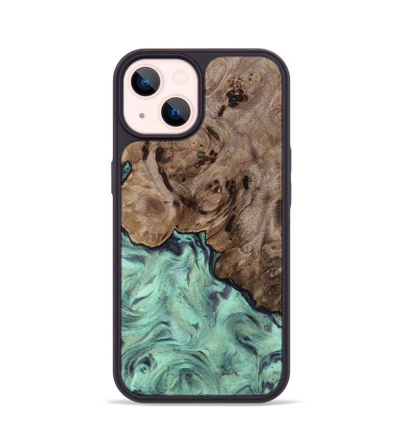iPhone 14 Wood Phone Case - Marcie (Green, 818191)