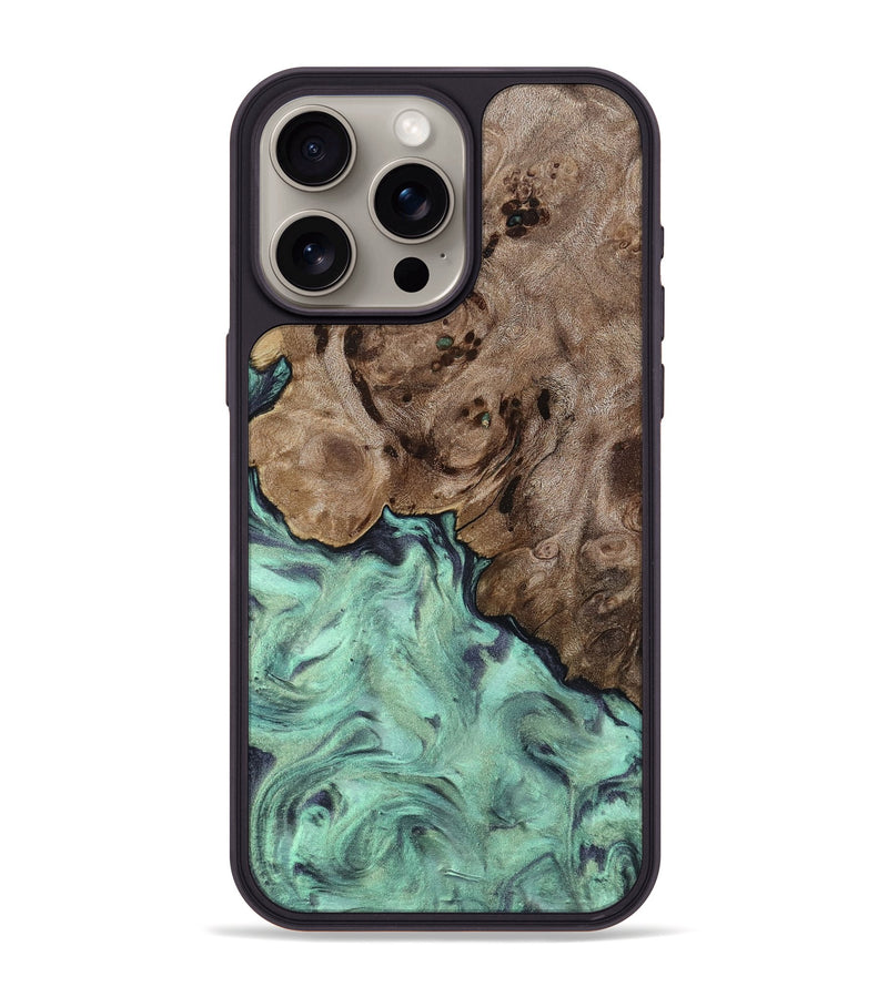 iPhone 15 Pro Max Wood Phone Case - Marcie (Green, 818191)