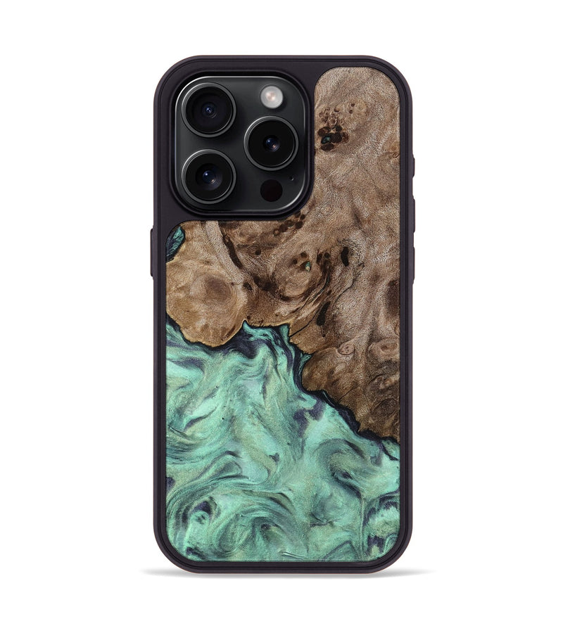 iPhone 15 Pro Wood Phone Case - Marcie (Green, 818191)