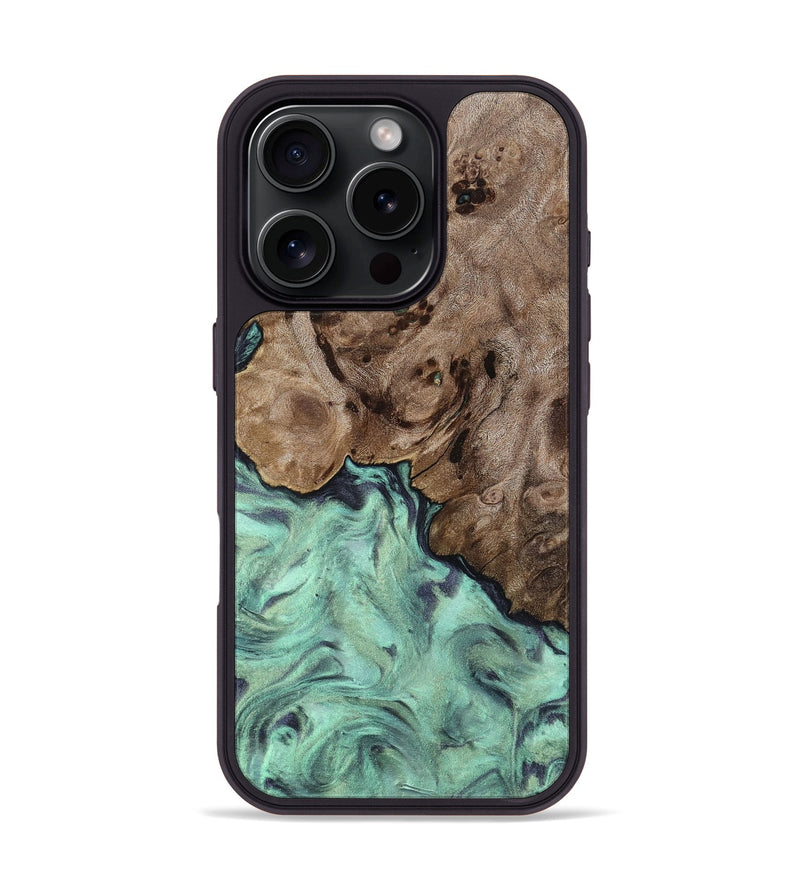 iPhone 16 Pro Wood Phone Case - Marcie (Green, 818191)