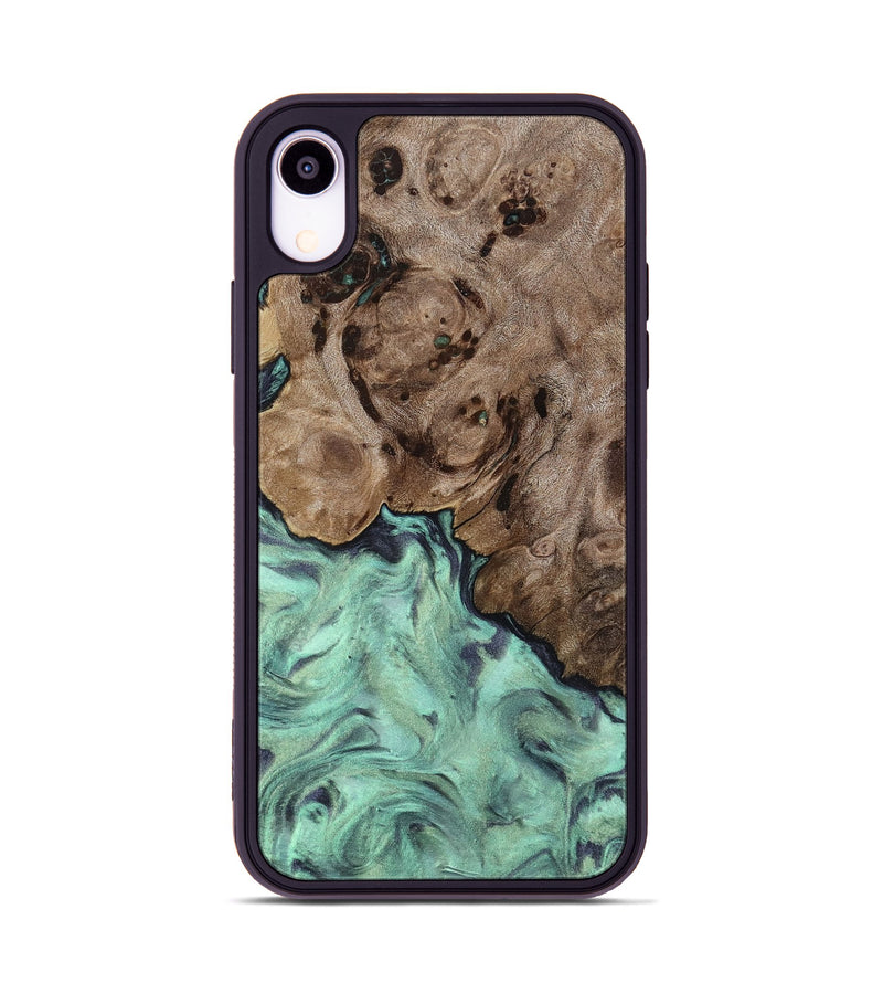 iPhone Xr Wood Phone Case - Marcie (Green, 818191)