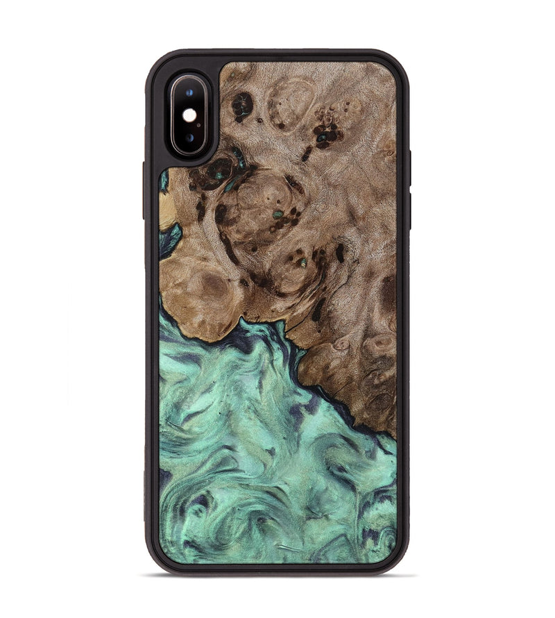 iPhone Xs Max Wood Phone Case - Marcie (Green, 818191)
