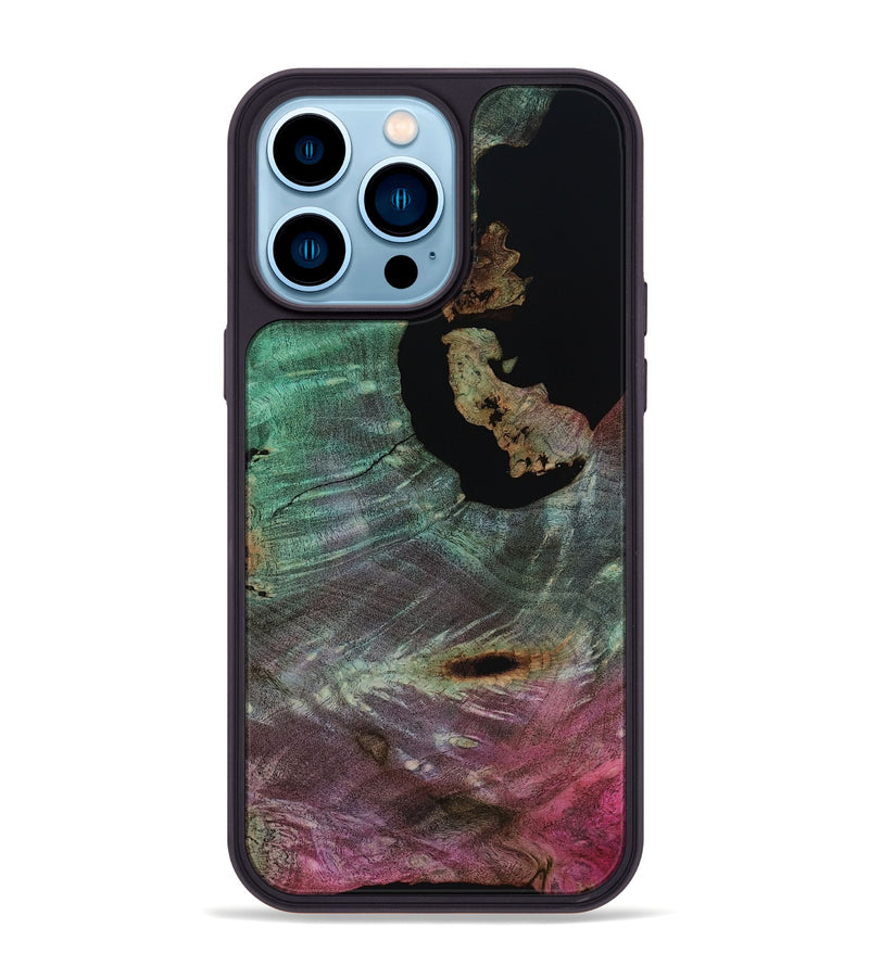 iPhone 14 Pro Max Wood Phone Case - Almon (Wood Burl, 818197)