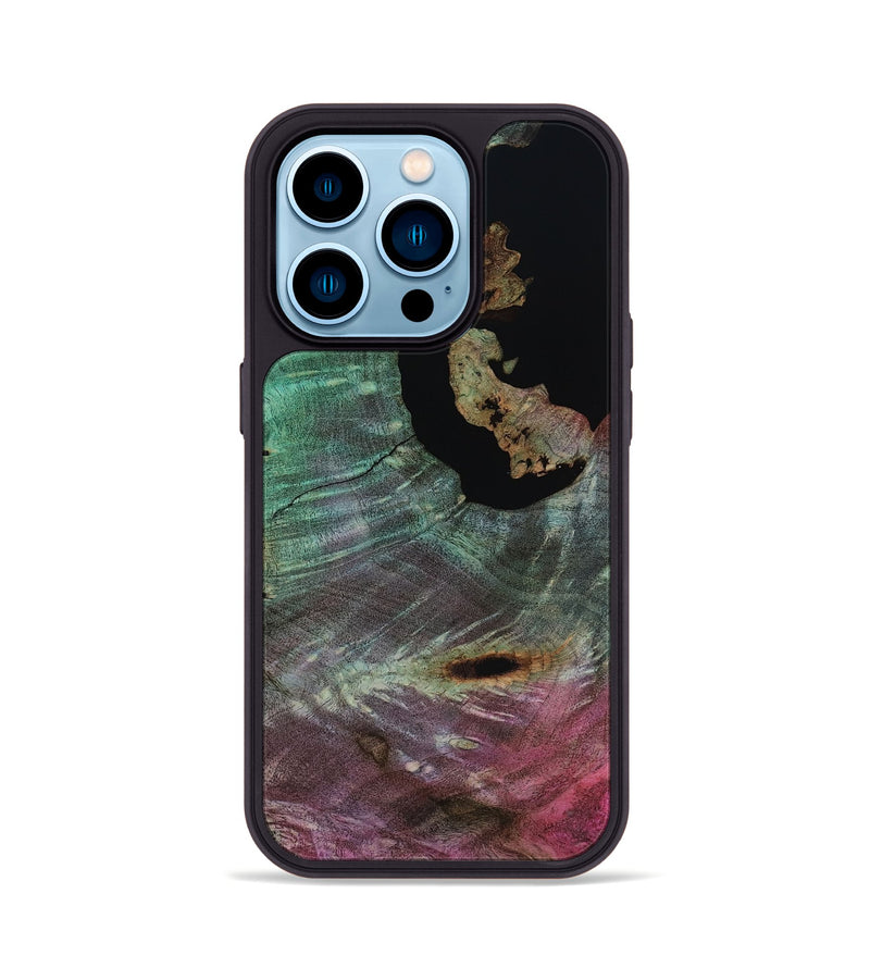 iPhone 14 Pro Wood Phone Case - Almon (Wood Burl, 818197)