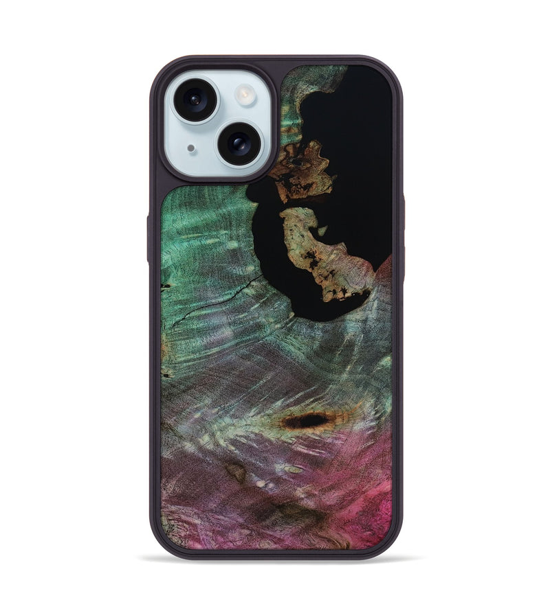 iPhone 15 Wood Phone Case - Almon (Wood Burl, 818197)