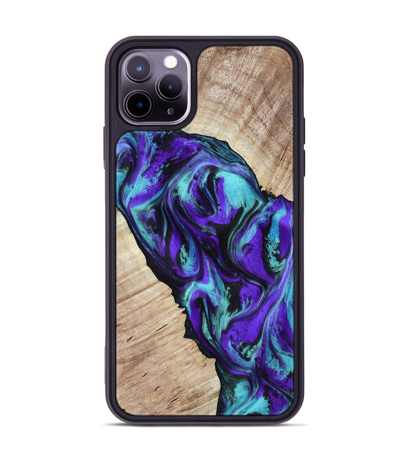 iPhone 11 Pro Max Wood Phone Case - Alison (Purple, 818198)