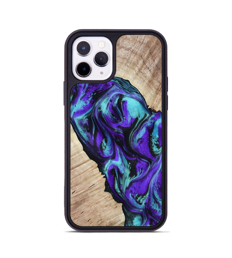 iPhone 11 Pro Wood Phone Case - Alison (Purple, 818198)