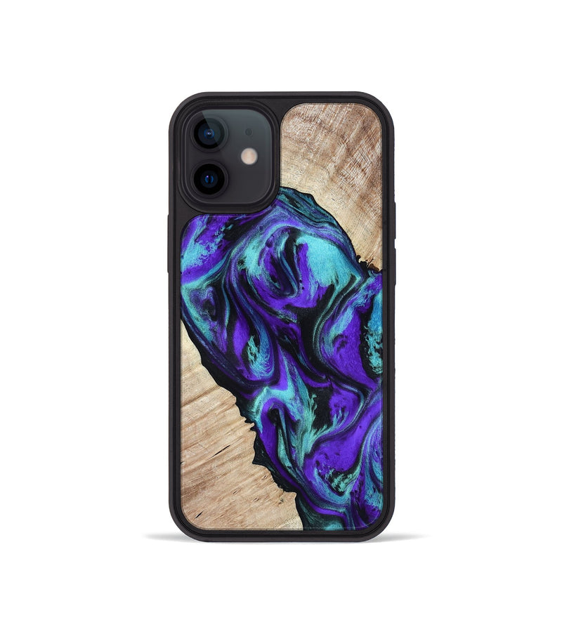 iPhone 12 mini Wood Phone Case - Alison (Purple, 818198)