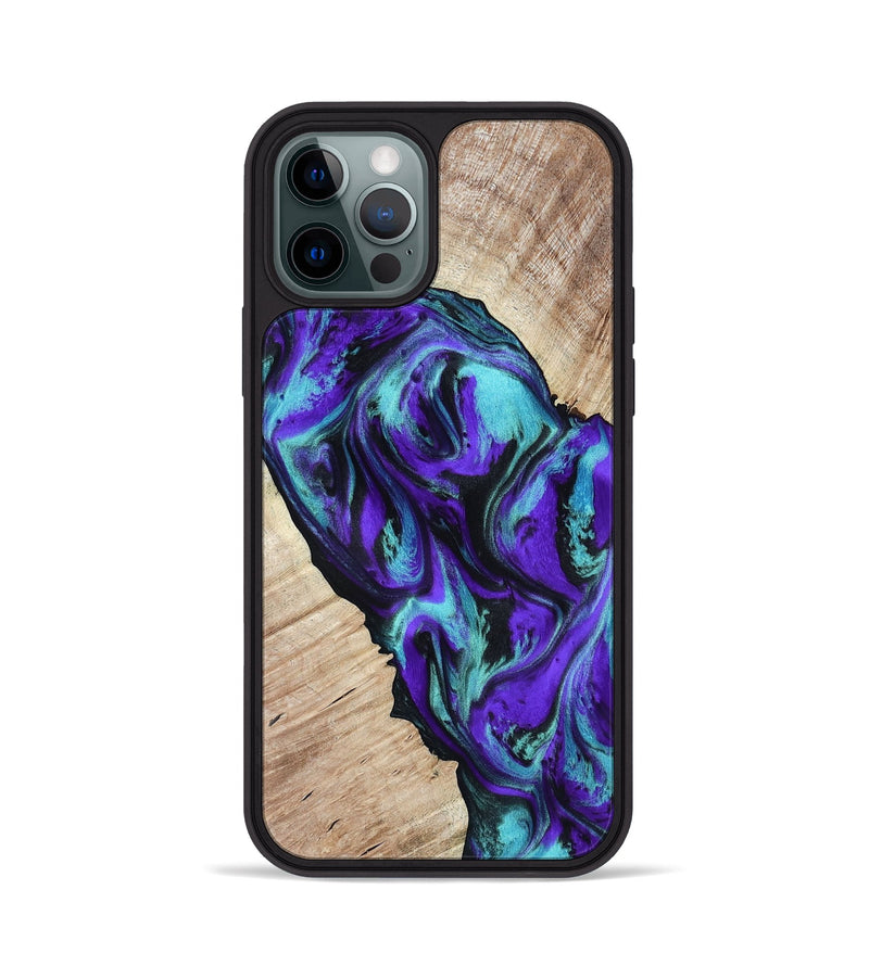 iPhone 12 Pro Wood Phone Case - Alison (Purple, 818198)
