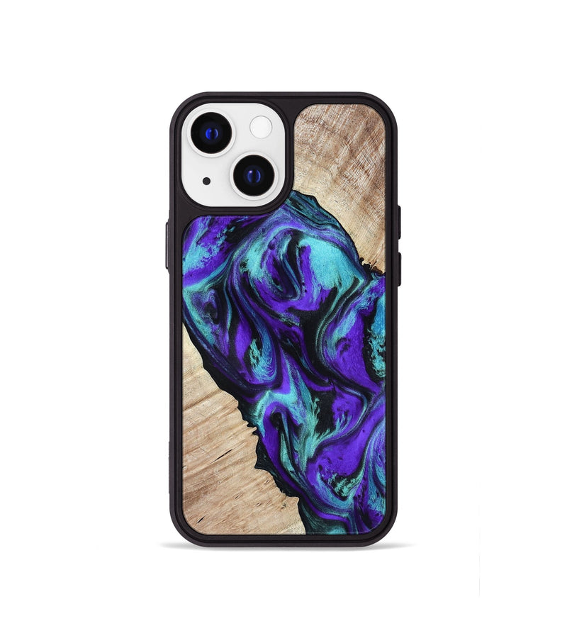 iPhone 13 mini Wood Phone Case - Alison (Purple, 818198)
