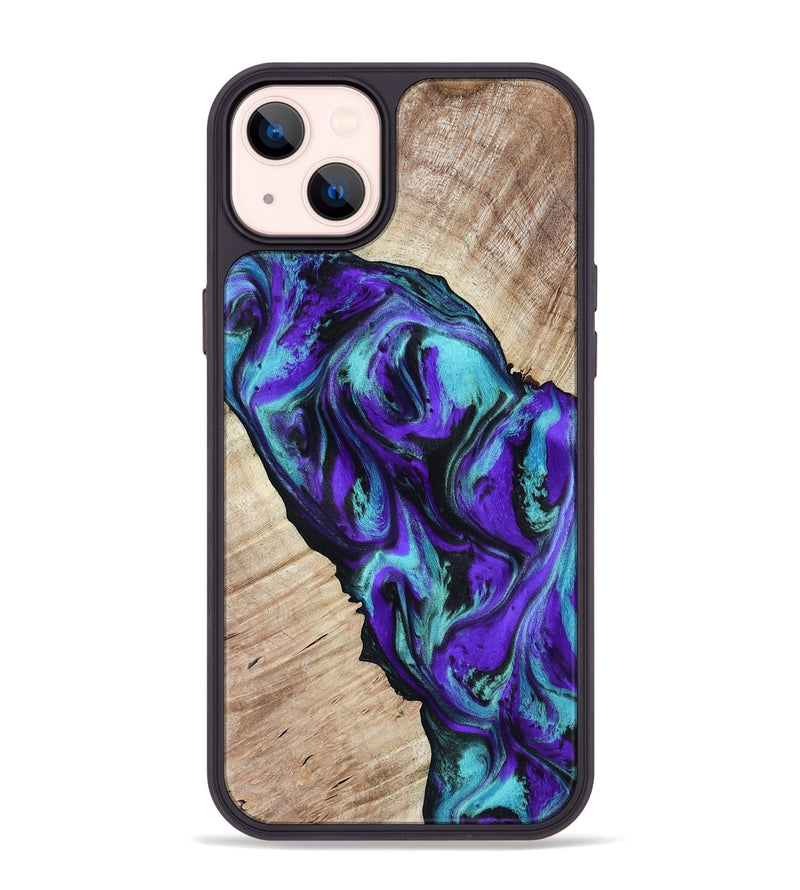 iPhone 14 Plus Wood Phone Case - Alison (Purple, 818198)