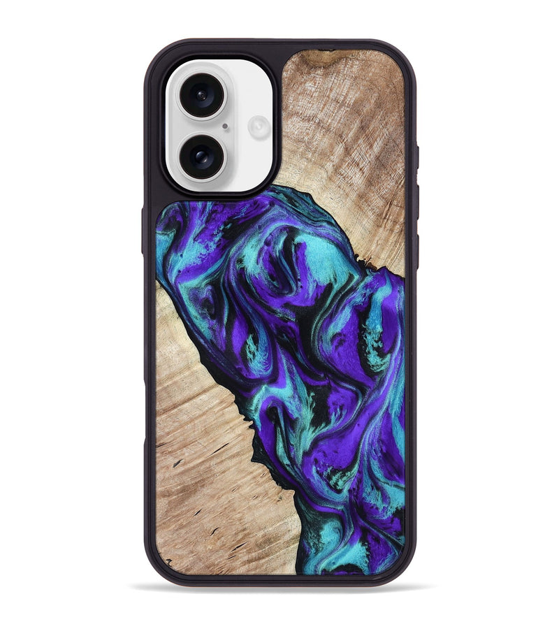 iPhone 16 Plus Wood Phone Case - Alison (Purple, 818198)