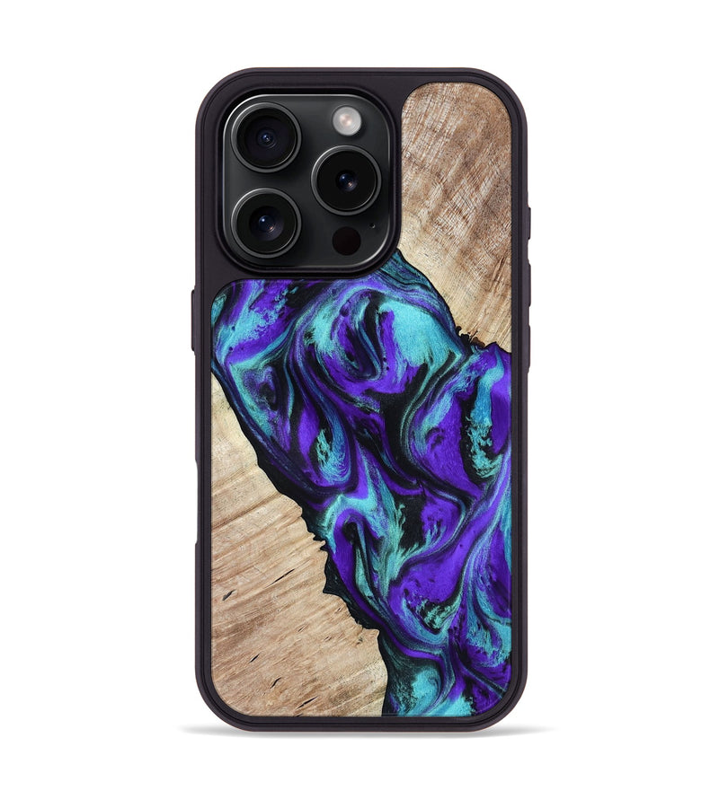 iPhone 16 Pro Wood Phone Case - Alison (Purple, 818198)