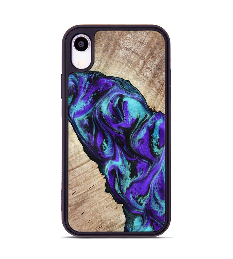 iPhone Xr Wood Phone Case - Alison (Purple, 818198)