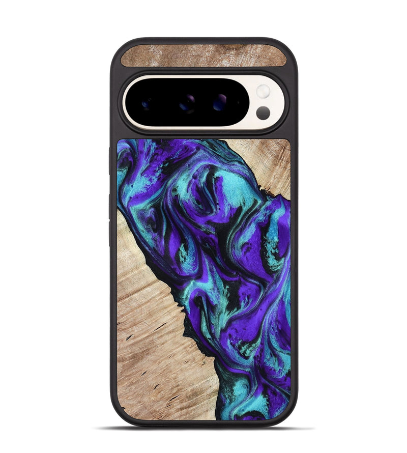 Pixel 9 Wood Phone Case - Alison (Purple, 818198)