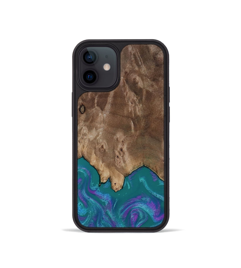 iPhone 12 mini Wood Phone Case - Benicio (Purple, 818199)