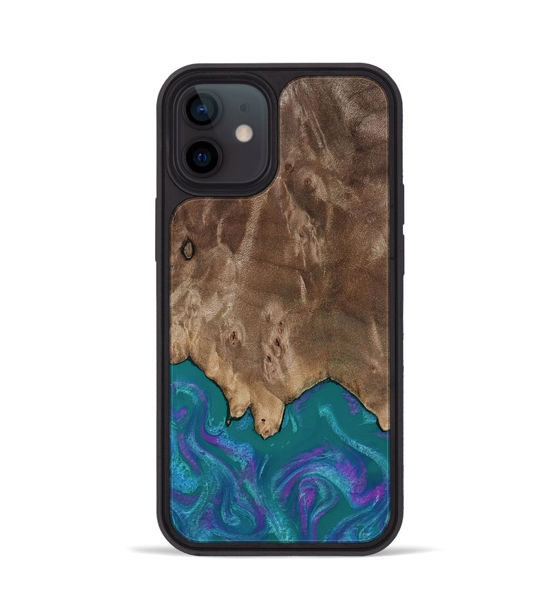 iPhone 12 Wood Phone Case - Benicio (Purple, 818199)