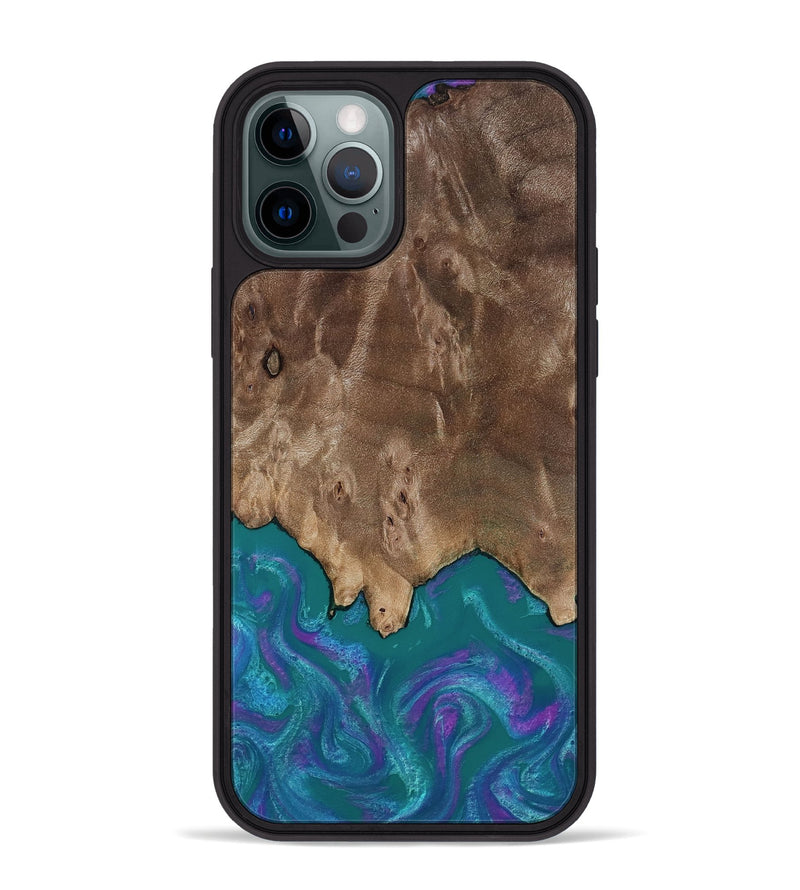 iPhone 12 Pro Max Wood Phone Case - Benicio (Purple, 818199)