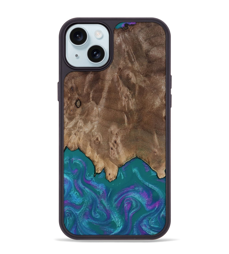 iPhone 15 Plus Wood Phone Case - Benicio (Purple, 818199)