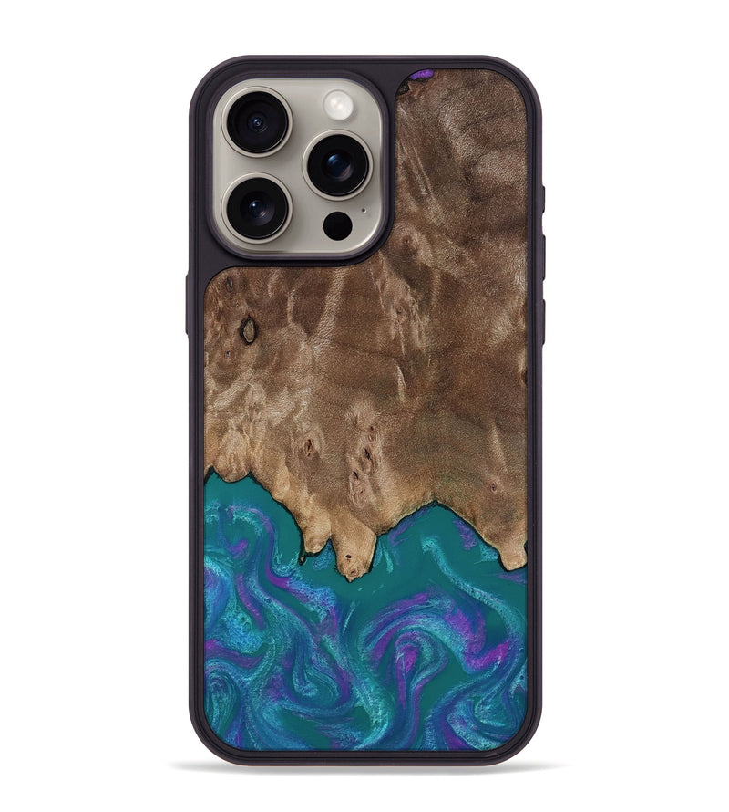 iPhone 15 Pro Max Wood Phone Case - Benicio (Purple, 818199)