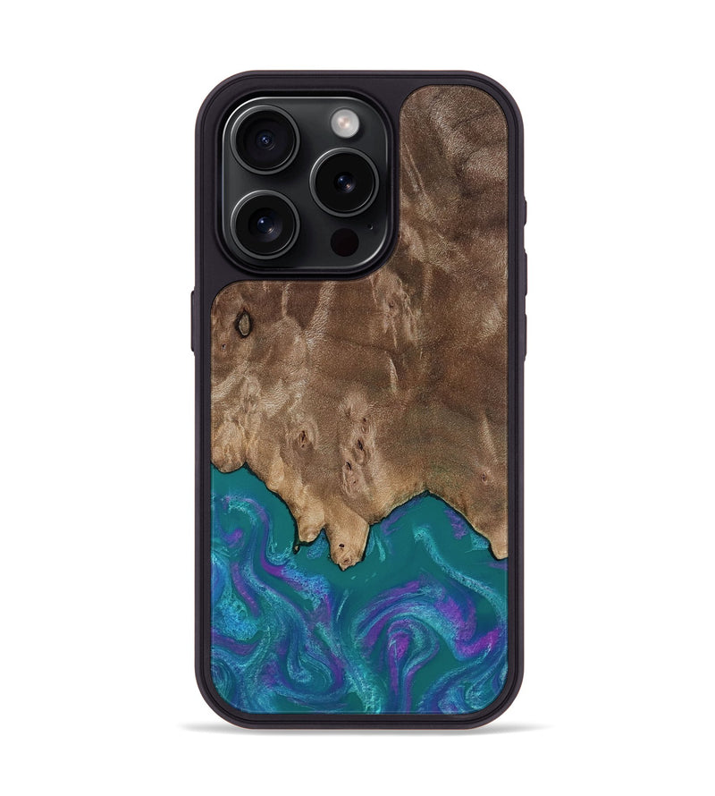 iPhone 15 Pro Wood Phone Case - Benicio (Purple, 818199)