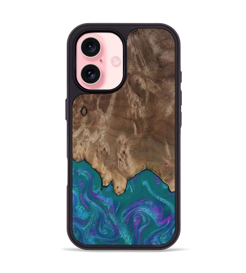 iPhone 16 Wood Phone Case - Benicio (Purple, 818199)
