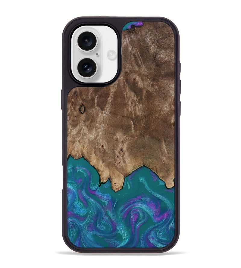 iPhone 16 Plus Wood Phone Case - Benicio (Purple, 818199)