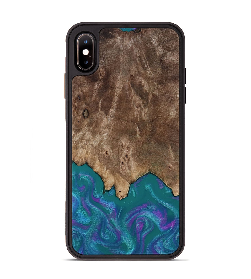 iPhone Xs Max Wood Phone Case - Benicio (Purple, 818199)