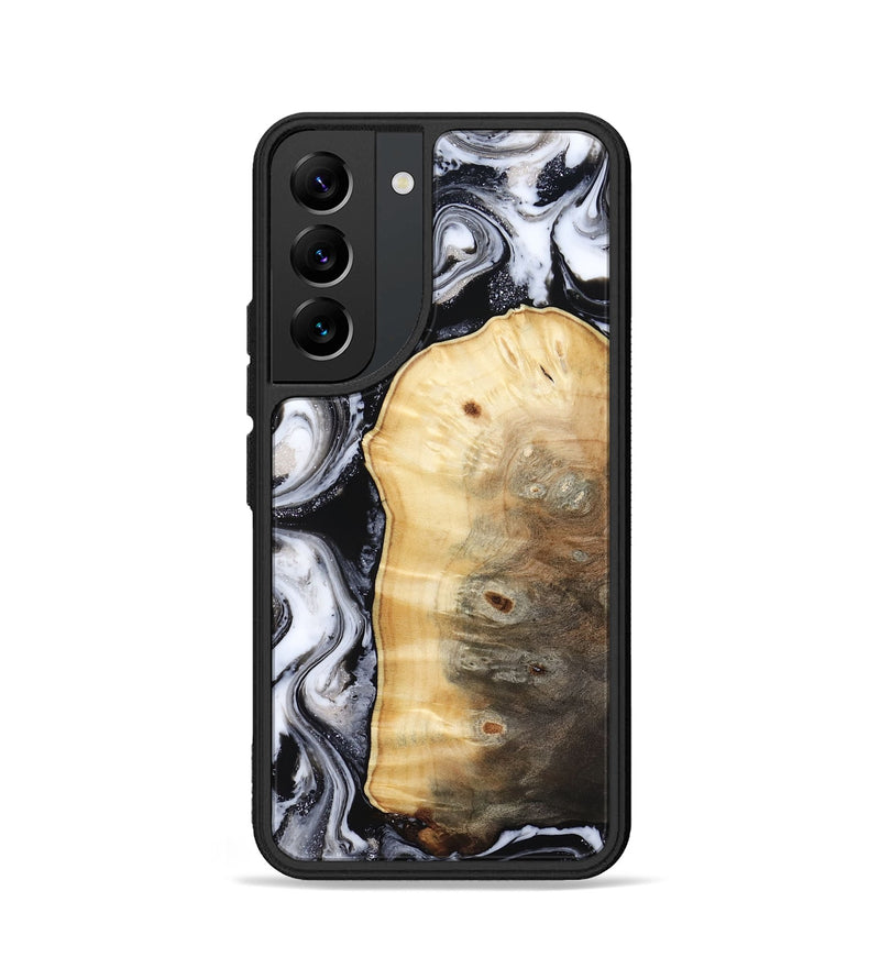 Galaxy S22 Wood Phone Case - Kylan (Black & White, 818201)