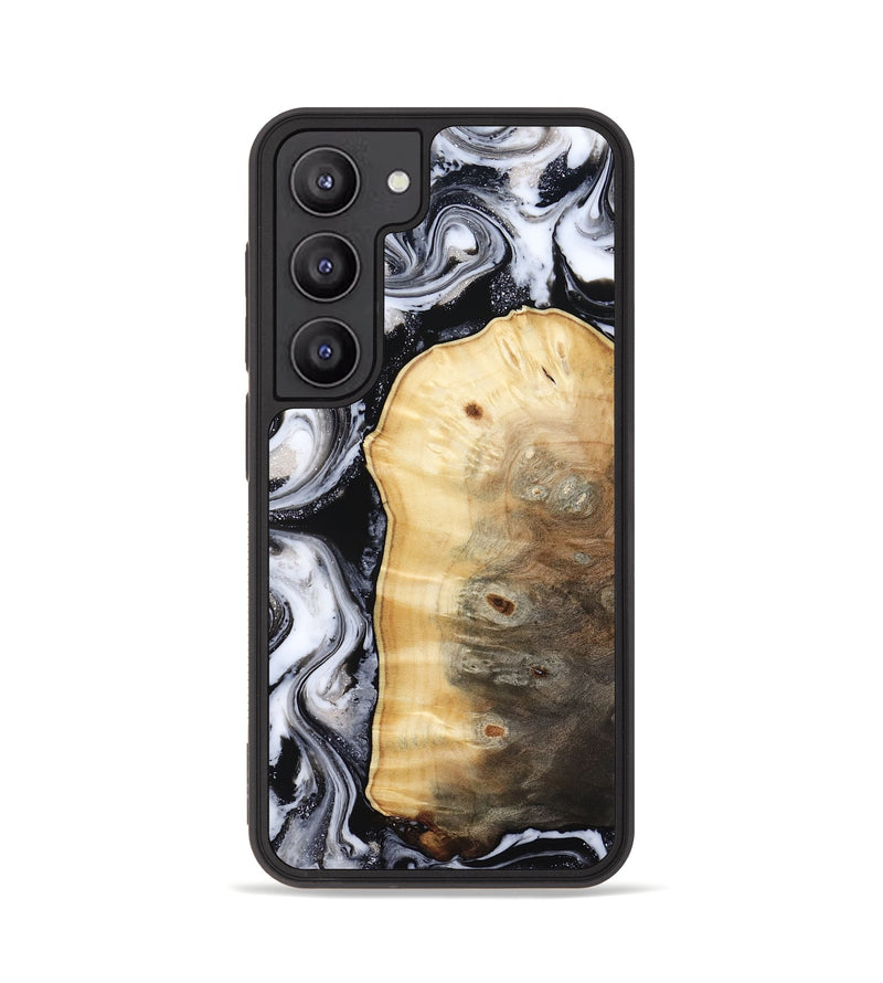 Galaxy S23 Wood Phone Case - Kylan (Black & White, 818201)