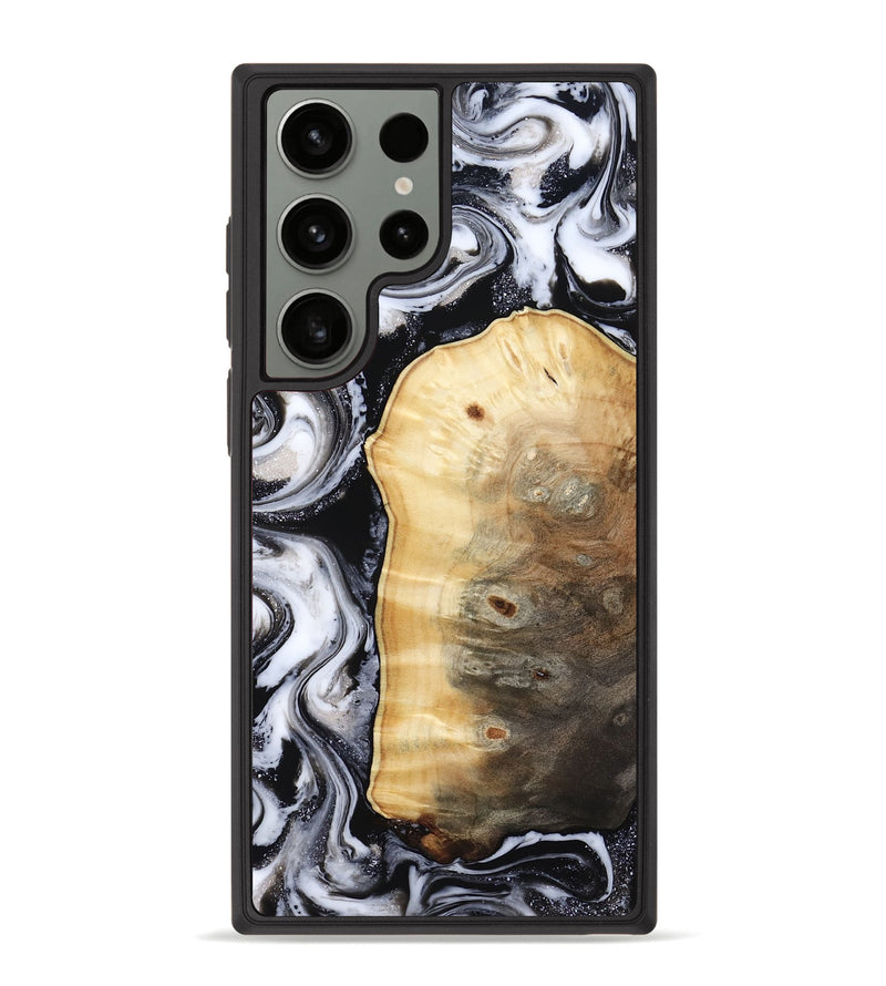 Galaxy S23 Ultra Wood Phone Case - Kylan (Black & White, 818201)
