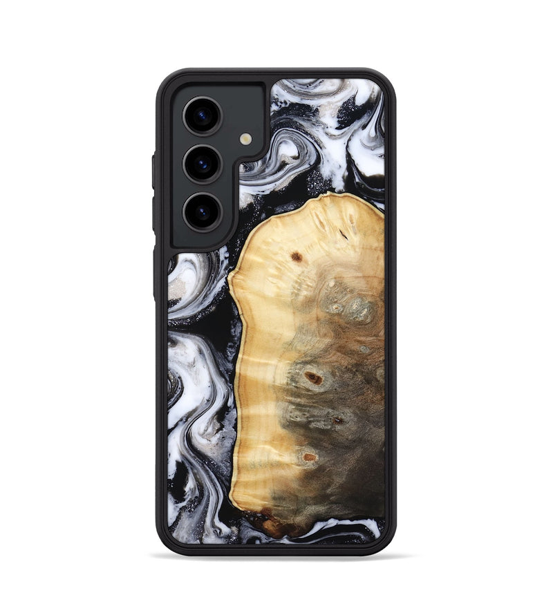 Galaxy S24 Wood Phone Case - Kylan (Black & White, 818201)