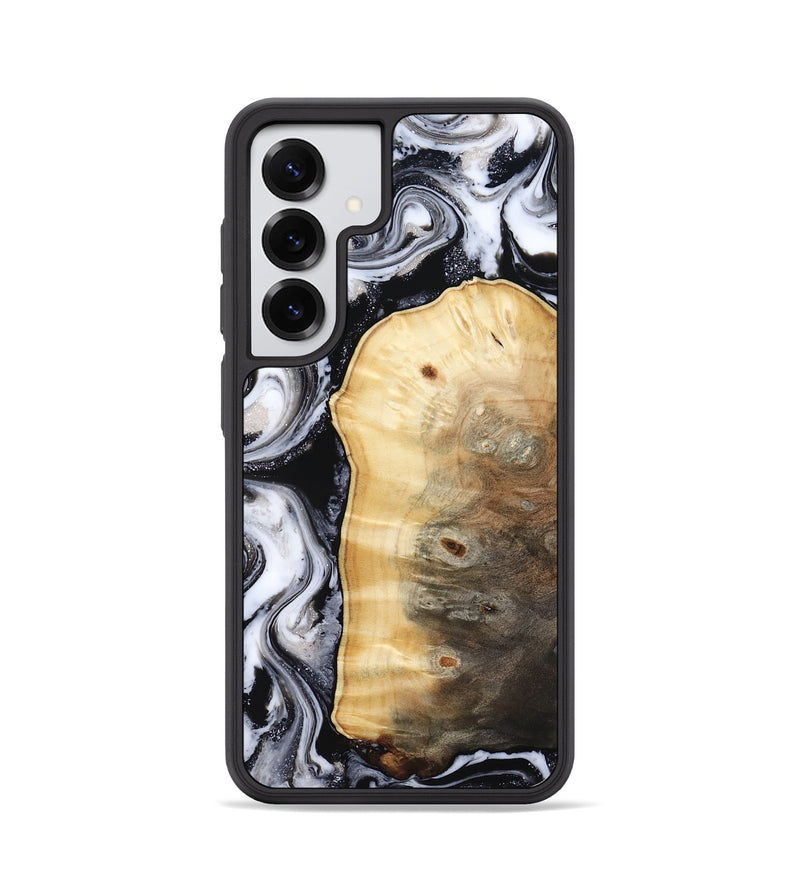 Galaxy S25 Wood Phone Case - Kylan (Black & White, 818201)