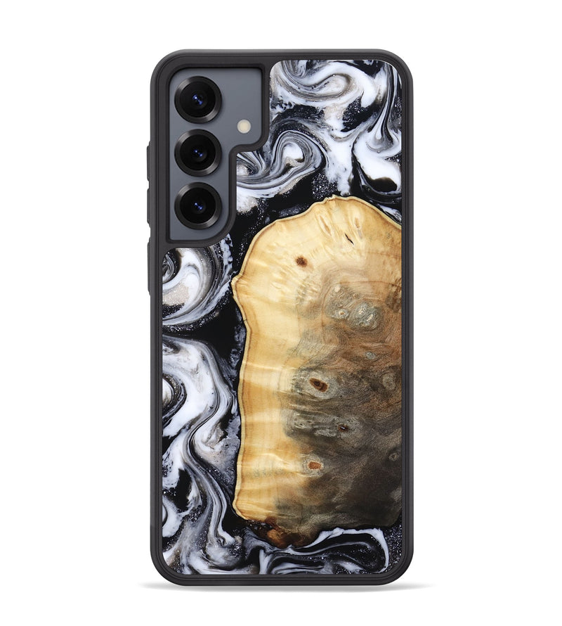 Galaxy S25 Plus Wood Phone Case - Kylan (Black & White, 818201)