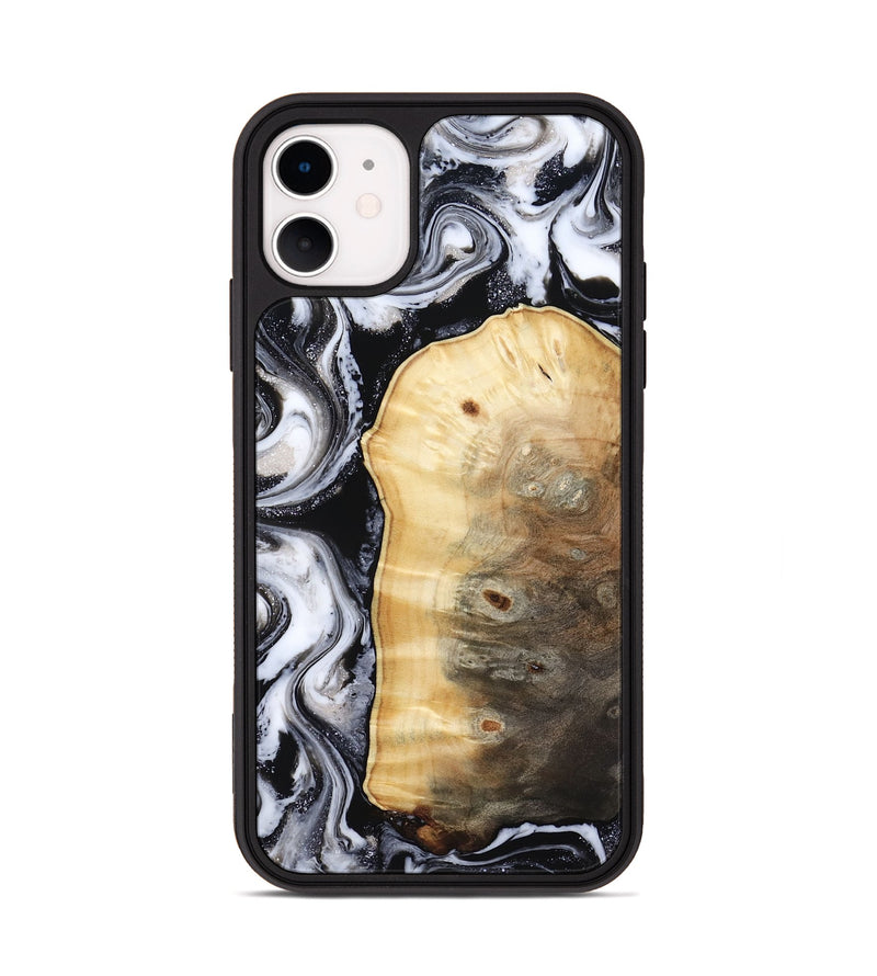 iPhone 11 Wood Phone Case - Kylan (Black & White, 818201)