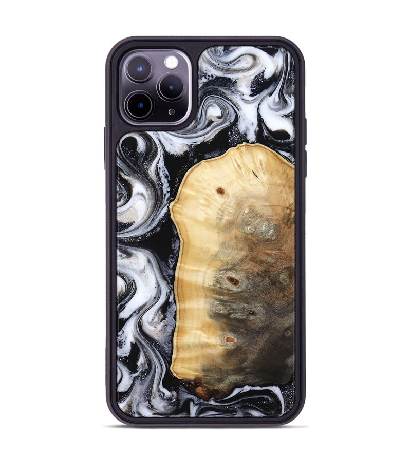 iPhone 11 Pro Max Wood Phone Case - Kylan (Black & White, 818201)